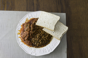 Nigerian Beans Porridge and Bread