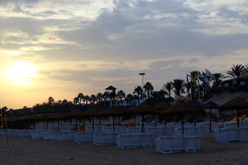 Nice sunset beach scene