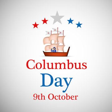 illustration of elements of Columbus Day Background