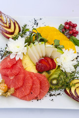 Still life with different fruits