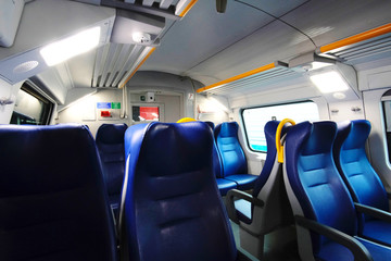 Interior of a passenger train