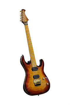 Guitar isolated under the white background