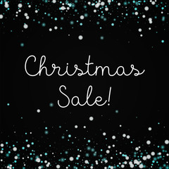 Christmas Sale greeting card. Beautiful falling snow background. Beautiful falling snow on wine red background. Elegant vector illustration.