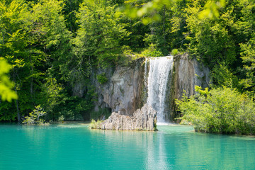 Fototapeta na wymiar magnificent waterfalls in Plitvice National Park