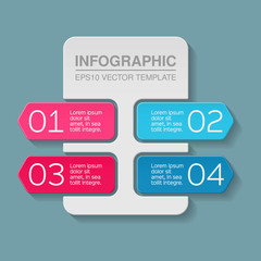 Vector infographic template for diagram, graph, presentation, chart, business concept with 4 options.