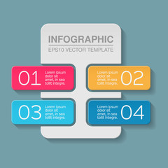 Vector infographic template for diagram, graph, presentation, chart, business concept with 4 options.