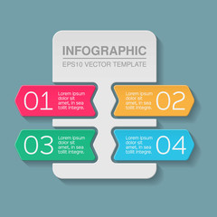 Vector infographic template for diagram, graph, presentation, chart, business concept with 4 options.