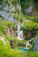 magnificent waterfalls in Plitvice National Park