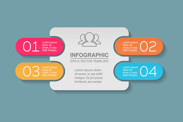 Vector infographic template for diagram, graph, presentation, chart, business concept with 4 options.