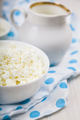 Cottage cheese, sour cream and milk