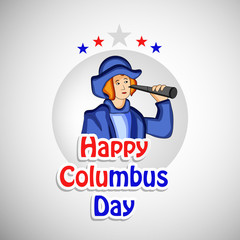 illustration of elements of Columbus Day Background