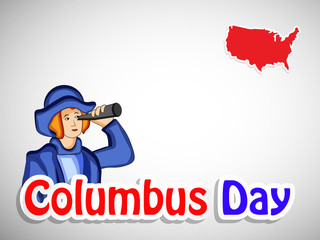 illustration of elements of Columbus Day Background