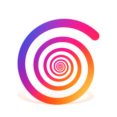 Spiral color rainbow on the white background. Vector illustration