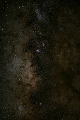 milky way galaxy, Long exposure photograph, with grain.