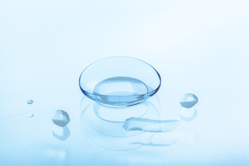 Contact lenses with water drops