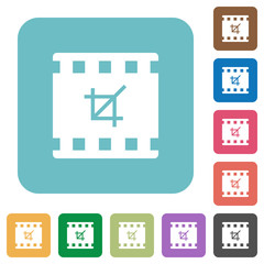 Crop movie rounded square flat icons