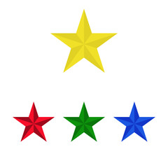 Vector colorful star icons