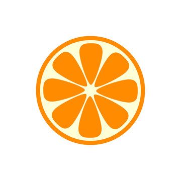 Orange slice vector icon