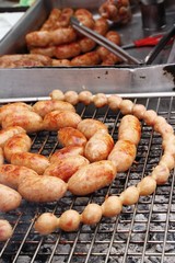 Grilled sausage asia is delicious in market