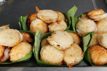 coconut milk mix sugar and flour ,thai dessert