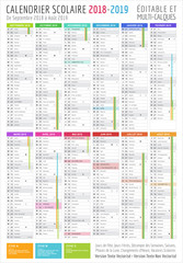 Calendrier Scolaire 2018-2019