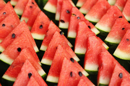 Fresh watermelon sliced is delicious
