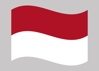 Naklejka premium Indonesia flag. National flag of Indonesia, vector