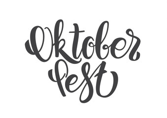 Vector illustration: Handwritten lettering of Oktoberfest