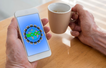 Mooc concept on a smartphone