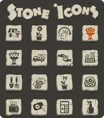 Fototapeta premium flower shop icon set