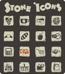 grocery store icon set