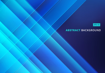 Fototapeta premium Abstract blue image that depicts technology with overlapping diagonal lines. Vector