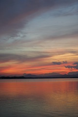 涸沼の夕景