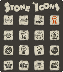 quality stone icon set