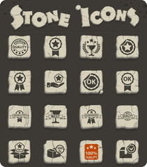 quality stone icon set
