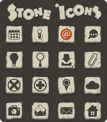 user interface stone icon set