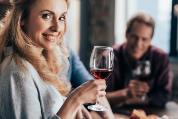 woman drinking wine