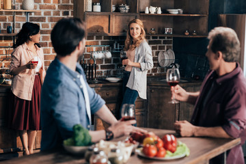friends drinking wine
