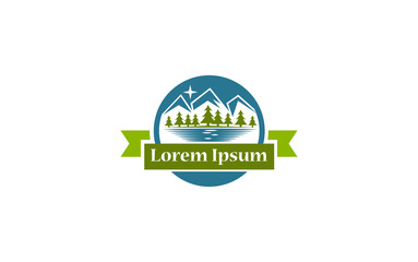 Icon for trips to the mountains / mountain landscape