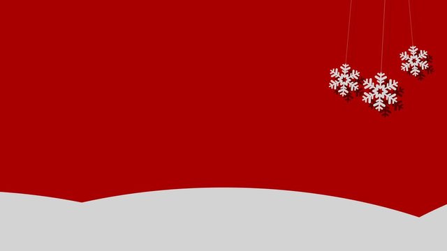 Snowy Vector Christmas Background Of Snowflakes On A String