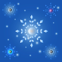 Holiday seamless background with snowflakes