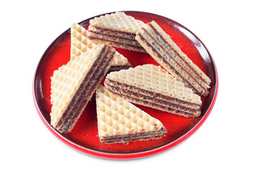Wafers with chocolate