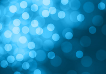 Abstract blue bokeh light background vector illustration.