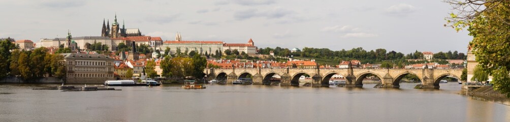 Naklejka na ściany i meble Stadtpanorama Prag