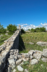 Remaining of wall on Bribir fortress, Dalmatia