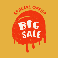 Color background with isolated sale stamp