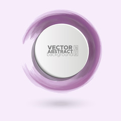 Color ink round stroke on white