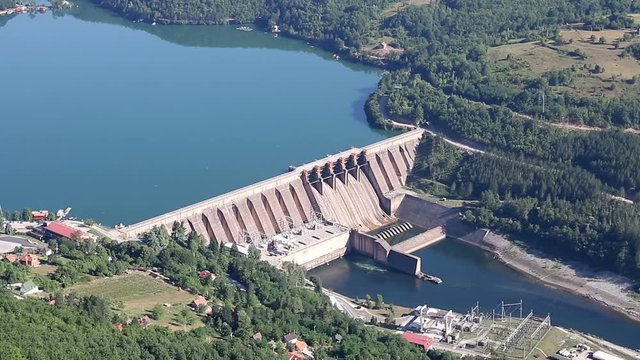 Hydroelectric power plant on Drina river Serbia