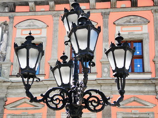 Antique street lamp Lviv