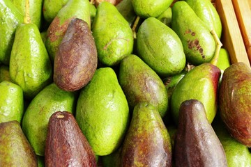 Fresh green avocado is delicious in market